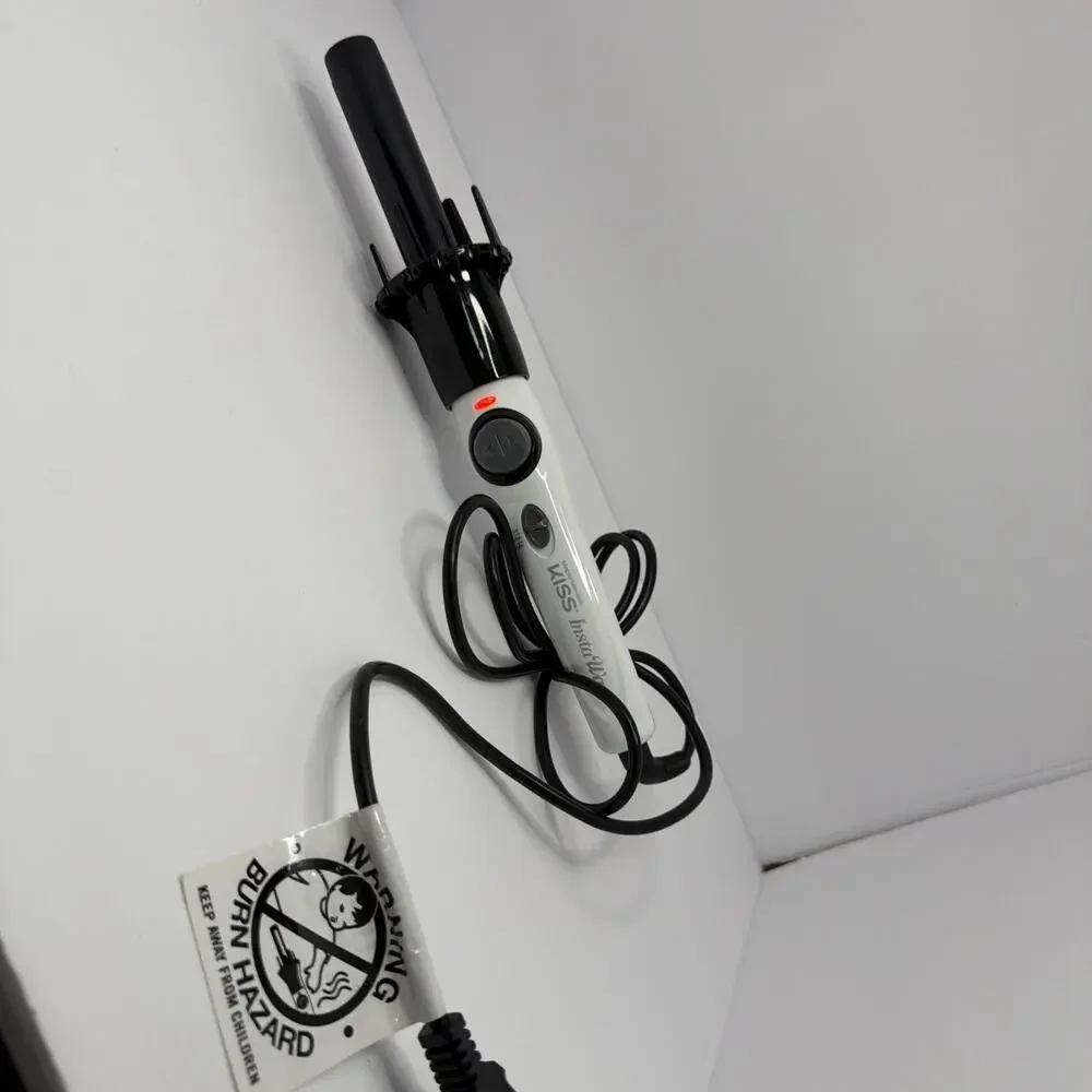 KISS Instawave White Curler Automatic Ceramic Curling Iron‎ 1 in. Model KACI01